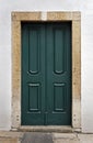 Ancient colonial green door, downtown Rio