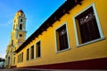 Ancient colonial-style cathedral, in typical Cuban town