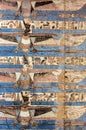 Ancient color egypt images on wall Royalty Free Stock Photo