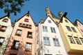 Ancient colored houses in Cologne