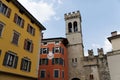 Ancient colored palaces of the city of Riva Del Garda