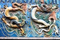 Ancient colorful dragons, Pingyao, China Royalty Free Stock Photo