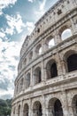 Ancient Colosseum or Coliseum of Rome in Italy