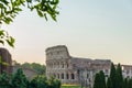 Ancient Colosseum Rome, Italy in the morning Royalty Free Stock Photo