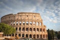 Ancient Colosseum ruins with tourists, Rome, Italy Royalty Free Stock Photo