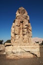 Ancient colossi of Memnon in Egypt, Luxor, Africa Royalty Free Stock Photo