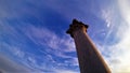 Ancient column on the background of clear sky Royalty Free Stock Photo