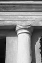 Ancient column closeup / black and white photo Royalty Free Stock Photo