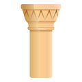 Ancient column icon, cartoon style