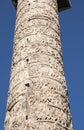 Ancient Column of Marcus Aurelius in rome Royalty Free Stock Photo