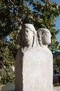 Ancient column at Pons Fabricius in Rome