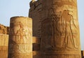 Ancient column in Temple of Kom Ombo, Egypt Royalty Free Stock Photo