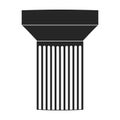 Ancient column vector black icon. Vector illustration pillar of antique on white background. Isolated black illustration Royalty Free Stock Photo