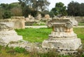 Ancient columns in Archea Olympia, Greece Royalty Free Stock Photo