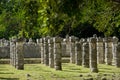 Ancient Columns at Chichen Itza Mexico Royalty Free Stock Photo