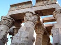 Ancient columns, detail, sculpture, carvings