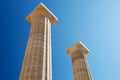 Ancient columns with doric order Royalty Free Stock Photo