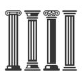 Ancient Columns Icon Set. Vector Royalty Free Stock Photo