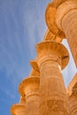 Ancient columns. Karnak Temple,. The Great Hypostyle Hall. Luxor. Egypt Royalty Free Stock Photo