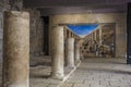 Ancient Columns of Old Market Street in Jerusalem Royalty Free Stock Photo