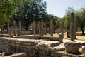 Ancient columns in Olympia, Greece Royalty Free Stock Photo