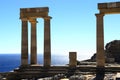 Ancient columns of Rhodes Royalty Free Stock Photo