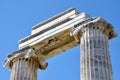 Ancient columns amongst the ruins of the temple of Apollo at ancient Didyma, Turkey.