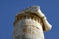 Ancient columns amongst the ruins of the temple of Apollo at ancient Didyma, Turkey.