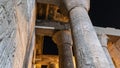 Ancient columns and the wall of the temple in Kom Ombo Royalty Free Stock Photo