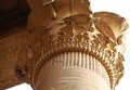 Ancient colums and pillars at the temple of Kom Ombo. Ancient Egypt Royalty Free Stock Photo