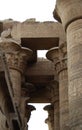 Ancient colums and pillars at the temple of Kom Ombo. Egypt Royalty Free Stock Photo