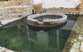 Ancient Stone and Concrete Pool at Ein Maboa in Wadi Qelt