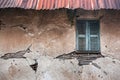 Ancient concrete wall texture of ancient house