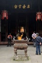 ancient copper censer in wuhou temple, chengdu Royalty Free Stock Photo
