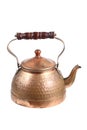 ancient copper Moroccan tea pot, tea kettle Royalty Free Stock Photo