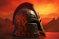 Ancient corinthian helmet. Generate Ai