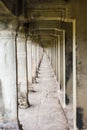 Ancient corridor at Angkor Wat