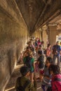 Ancient corridor at Angkor Wat