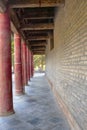 Ancient corridor of Great Western Xia Dynasty Buddhist temple in Zhangye Gansu China