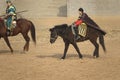 Ancient costume horsemanship performance