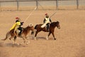 Ancient costume horsemanship performance Royalty Free Stock Photo