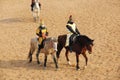 Ancient costume horsemanship performance Royalty Free Stock Photo