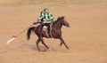 Ancient costume horsemanship performance Royalty Free Stock Photo