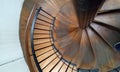 The beautiful wooden staircase in the O\'Brian tower on the cliffs