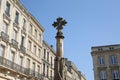 Ancient Cross monument on the Place Saint Projet square, in the old town, Bordeaux, France.