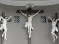 Ancient crucifix in Berchtesgaden,1,German Alps Royalty Free Stock Photo