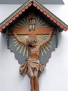 Ancient crucifix in Berchtesgaden,2,German Alps Royalty Free Stock Photo