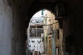 Ancient crusader fortress in the city of Acre on the shores of the Mediterranean Sea in northern Israel