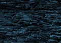 Ancient dark blue stone wall grunge texture background