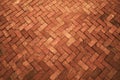 Ancient dark orange red tone brick floor pavement stones Royalty Free Stock Photo